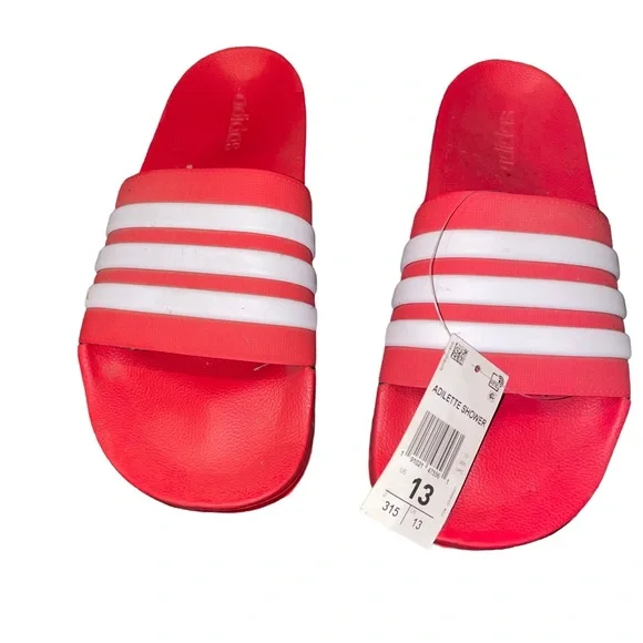 adidas | Shoes | Adidas Adilette Shower Red With 3 White  display picture 3